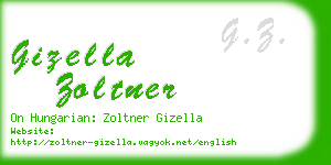 gizella zoltner business card